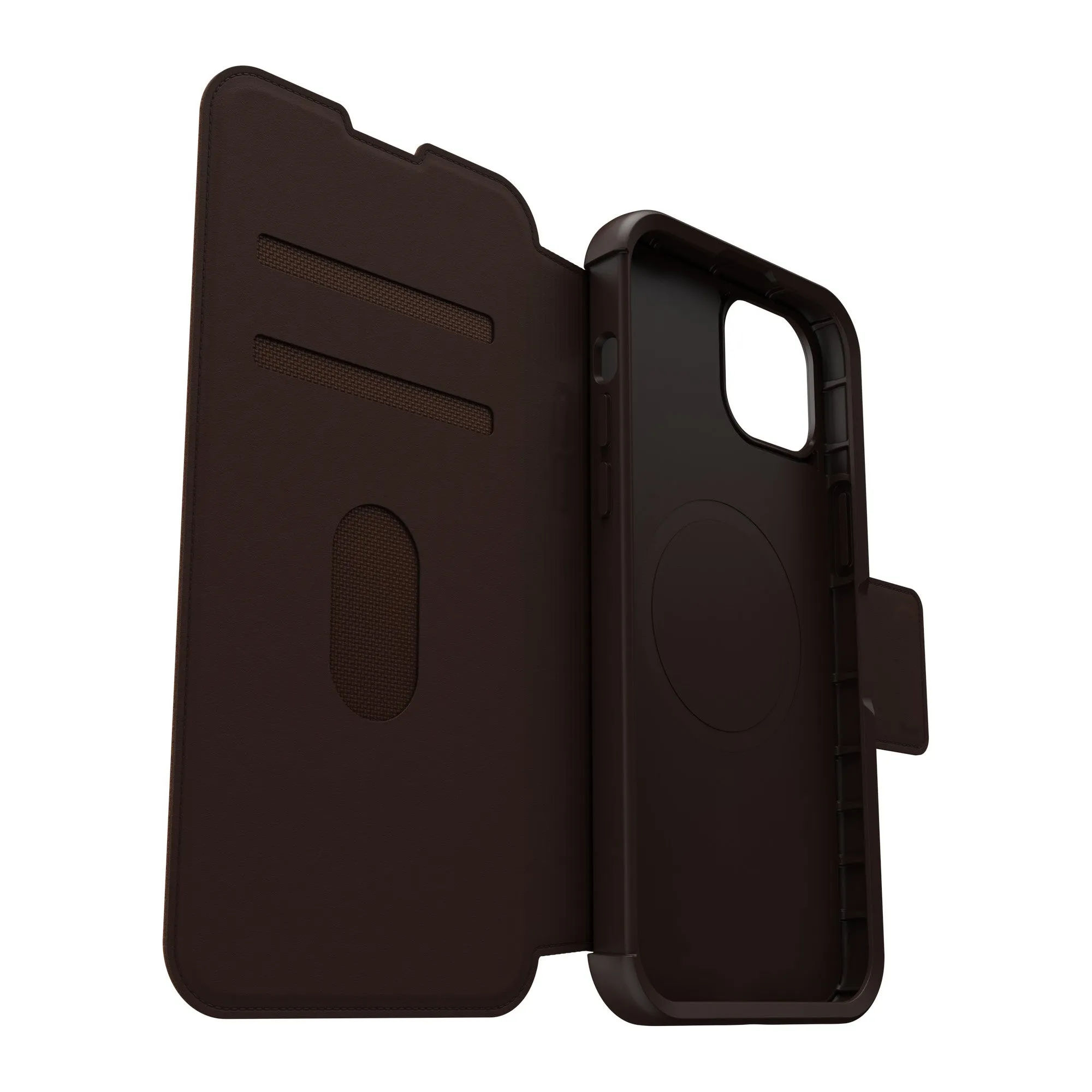 iPhone 15 Plus Otterbox Strada Leather Folio Case - Brown (Espresso) - 15-11749