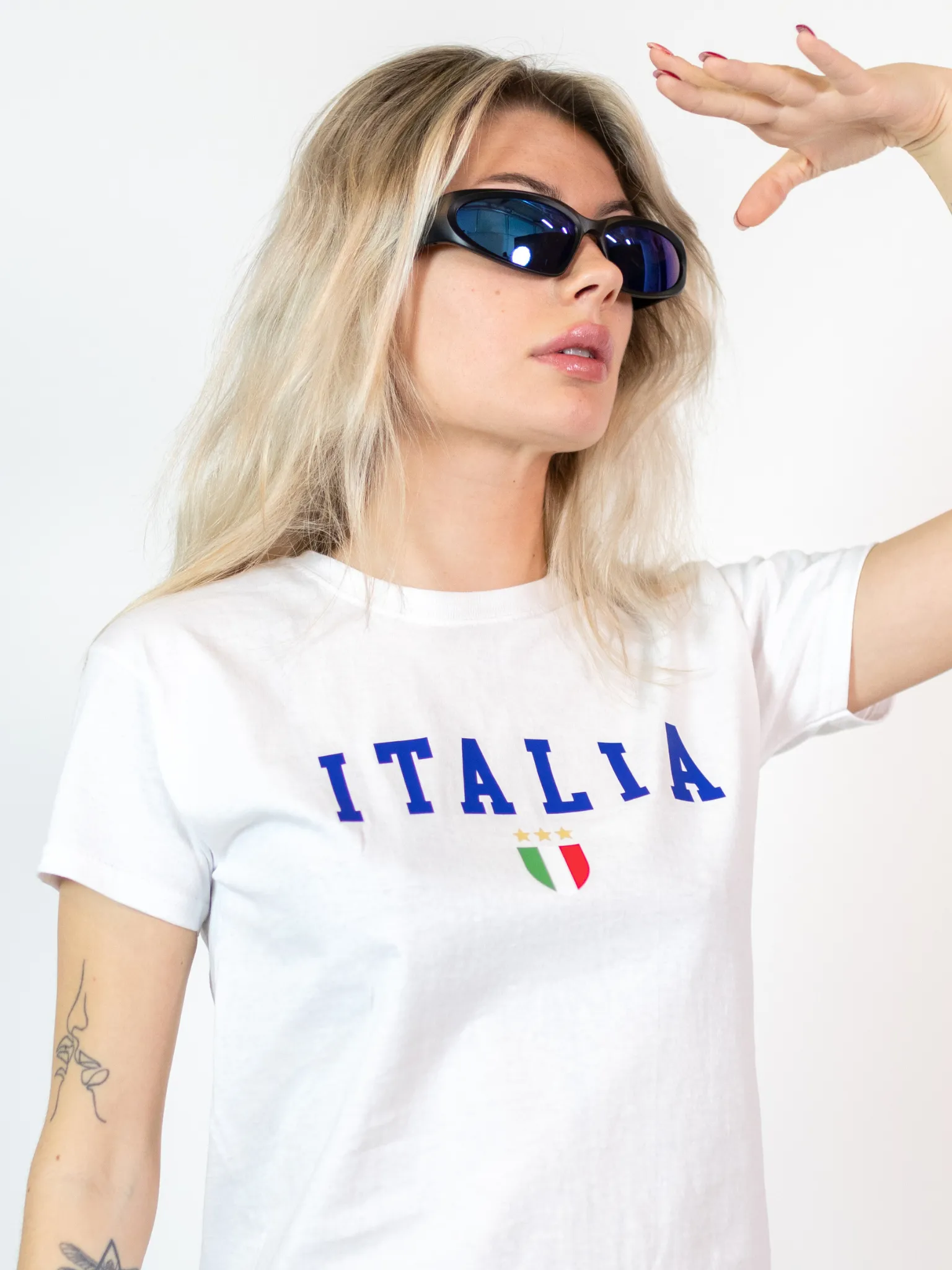 ITALIA BABY TEE - HVID