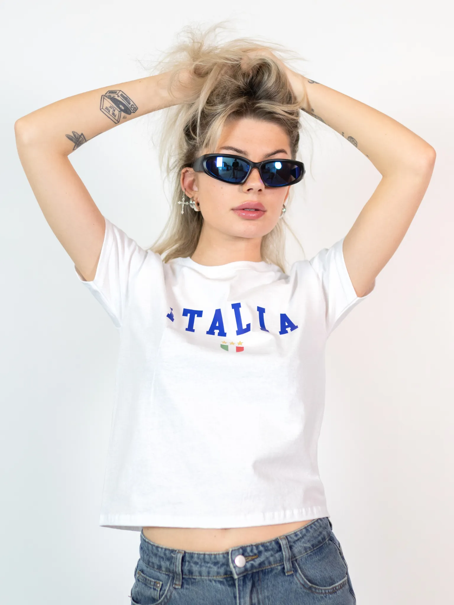 ITALIA BABY TEE - HVID