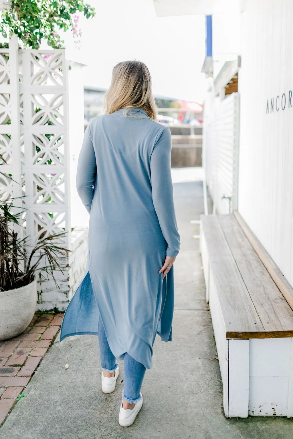 Jane Cardigan in Dusty Blue