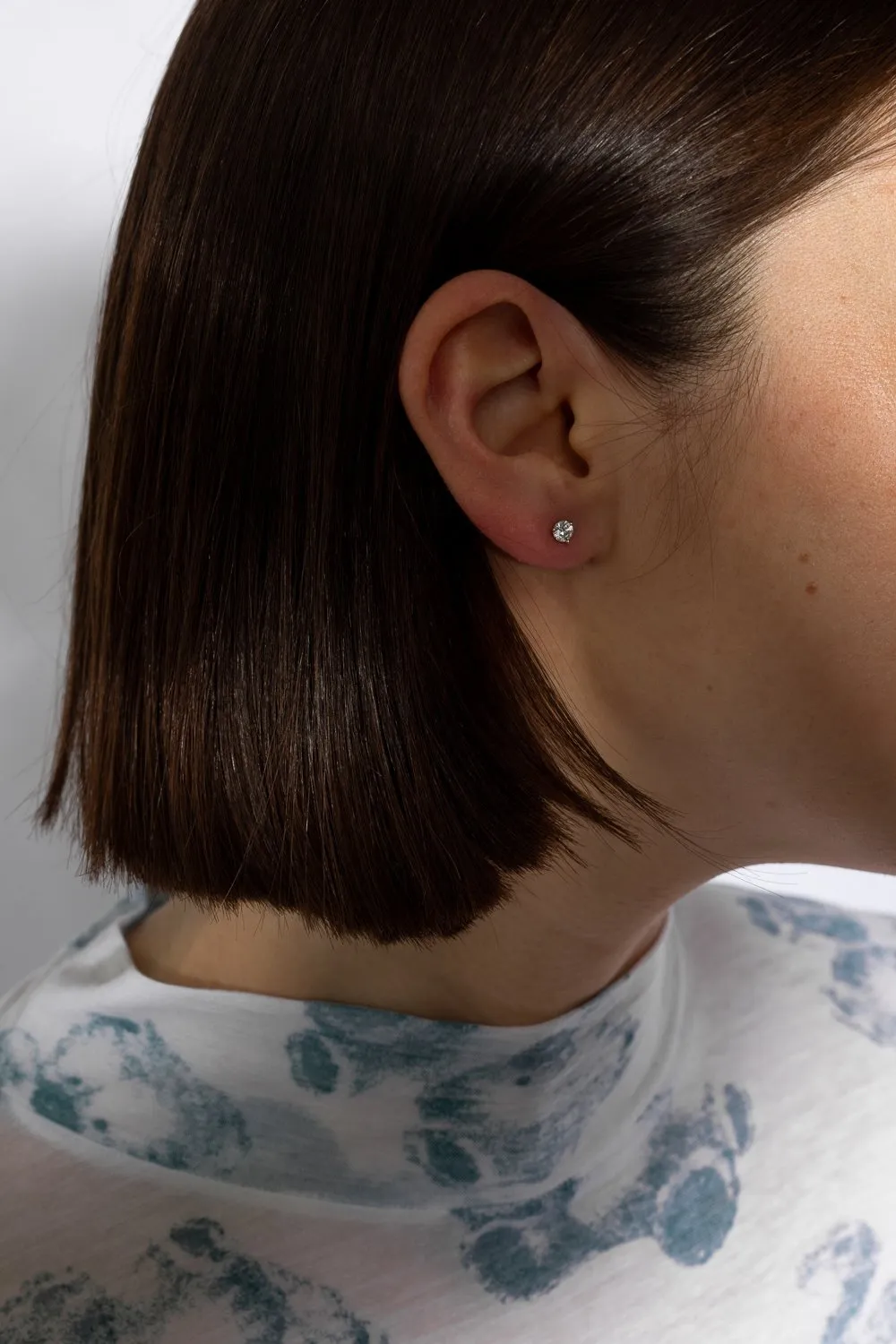 Lab-Grown Diamond Stud Earrings in 14k White Gold (0.50 carats)