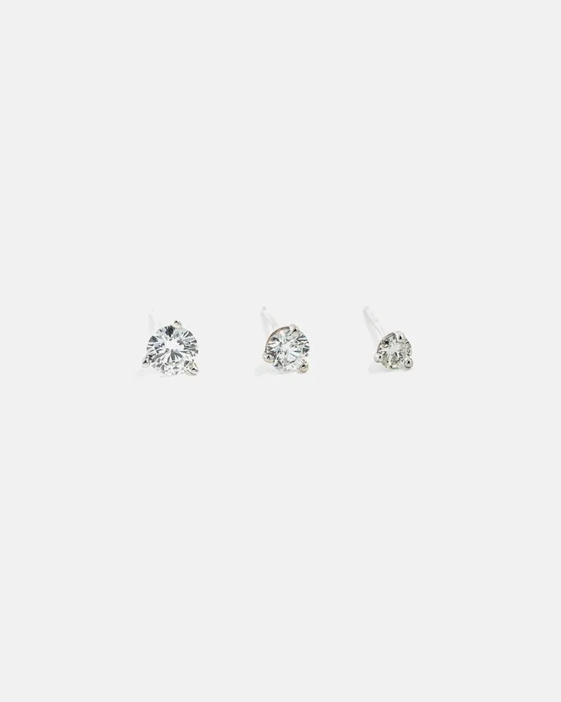 Lab-Grown Diamond Stud Earrings in 14k White Gold (0.50 carats)