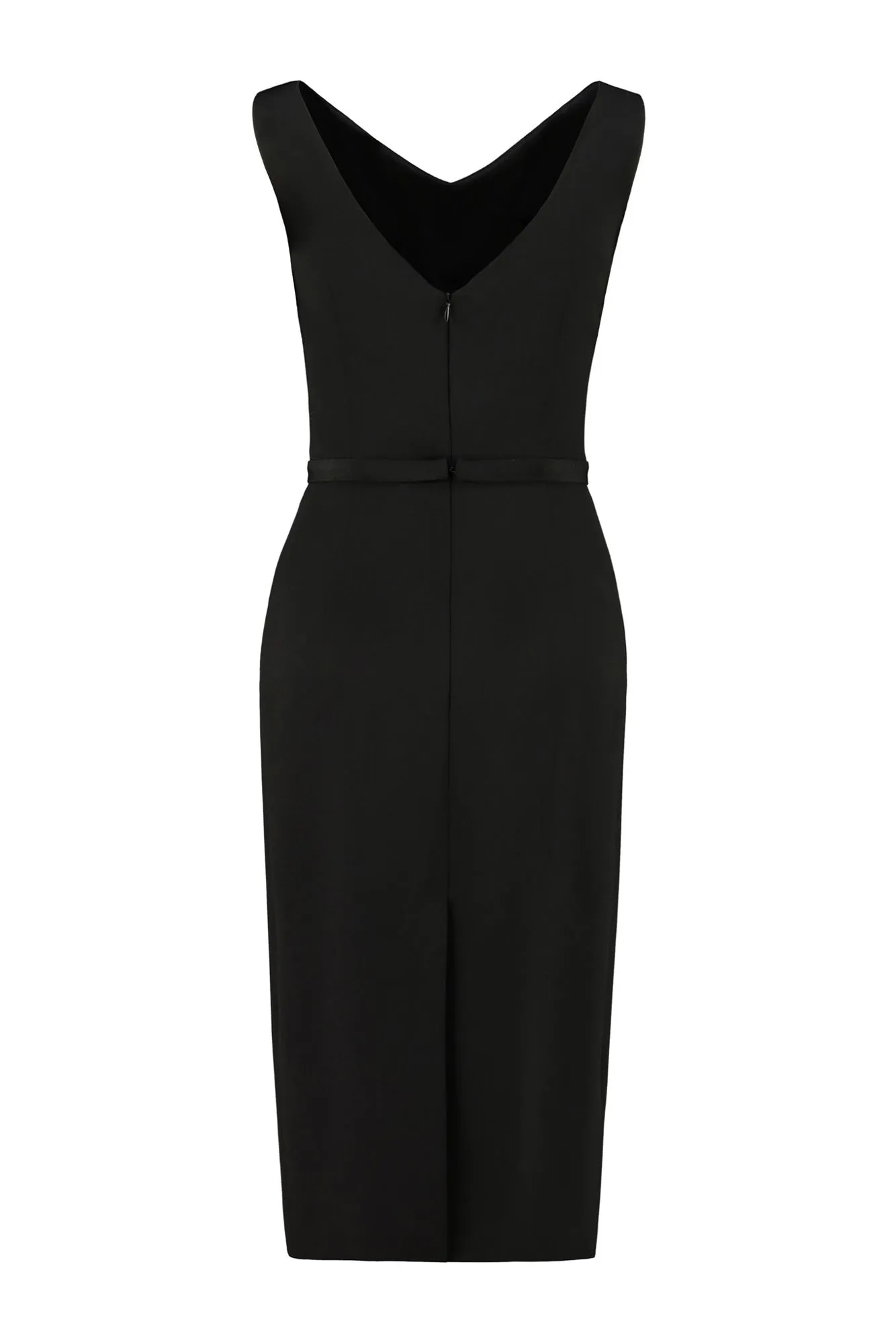 LAGENANDRA LITTLE BLACK SILK PENCIL DRESS