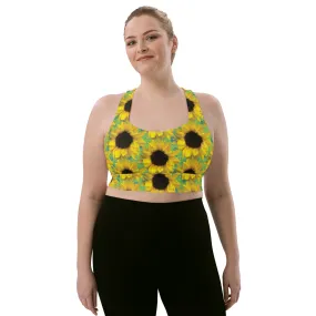 Lilly Longline sports bra, Sunflower