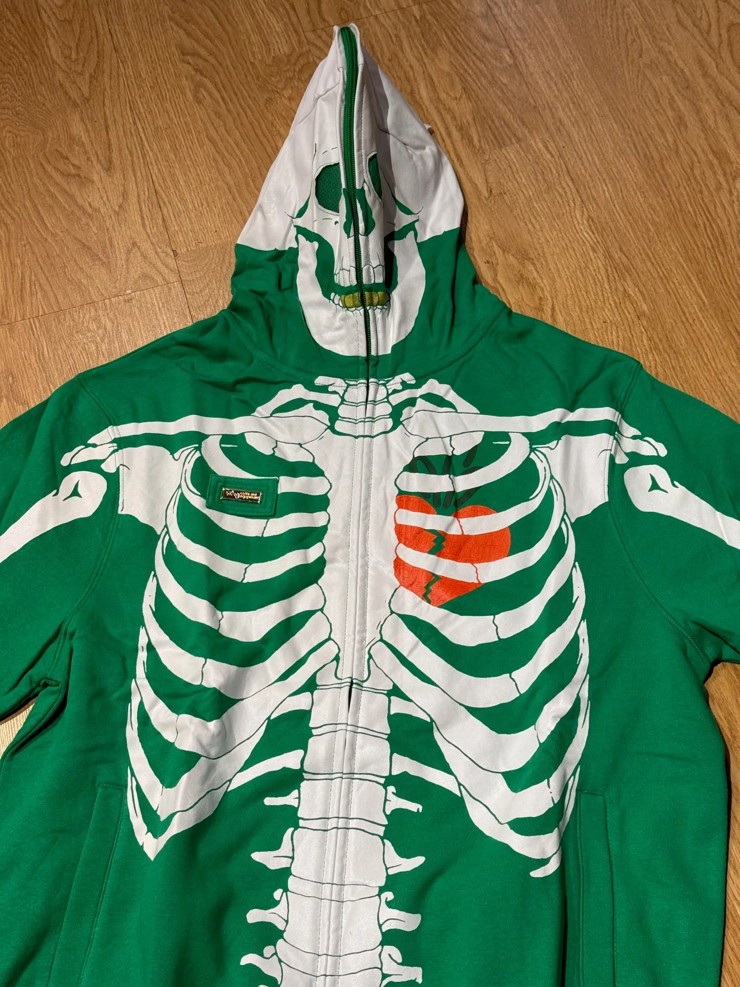 LRG X Carrots Dead Serious Zip Hoodie Kelly Green Glow in the Dark