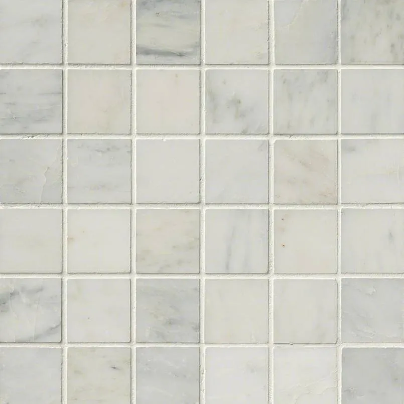 Marble Tile Collection Arabescato Carrara 2"x2" In 12"x12" Mesh