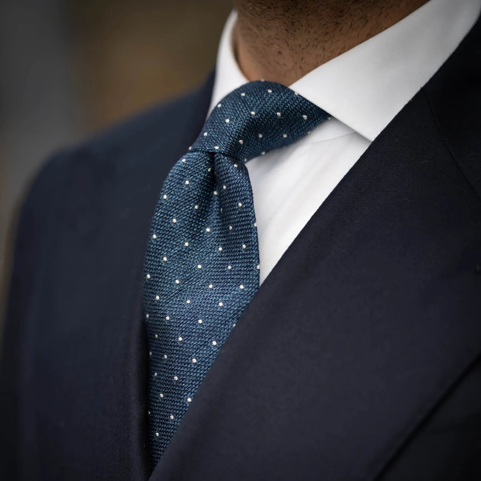 Mattei - Silk Grenadine Tie - Blue