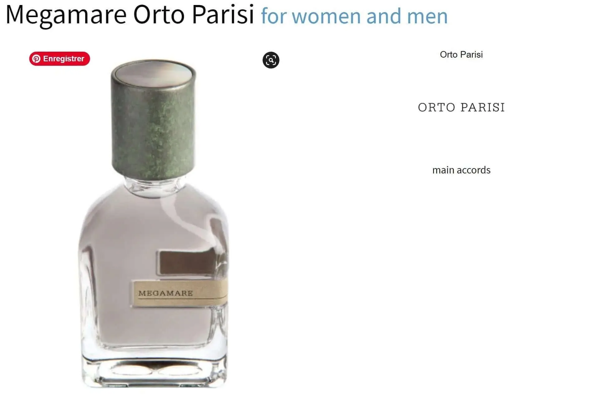 Megamare Orto Parisi for women and men Decant Fragrance Samples