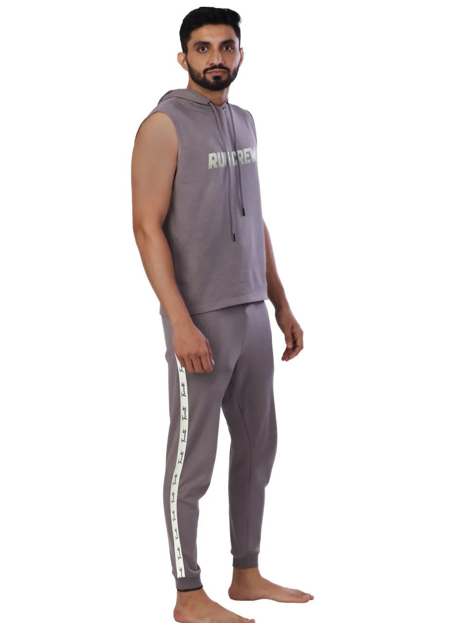 Men Grey Modal Co-ord Set