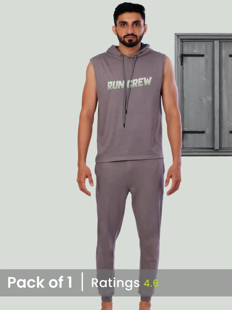 Men Grey Modal Co-ord Set