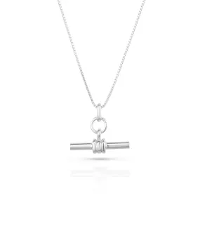 Mens Fob Silver Necklace