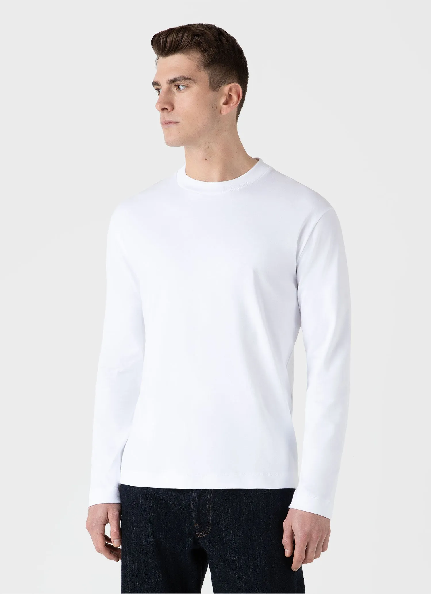 Men's Long Sleeve Heavyweight T-shirt in White