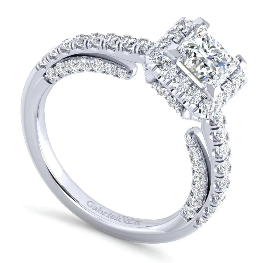 Milan Princess Cut Engagement Ring Setting