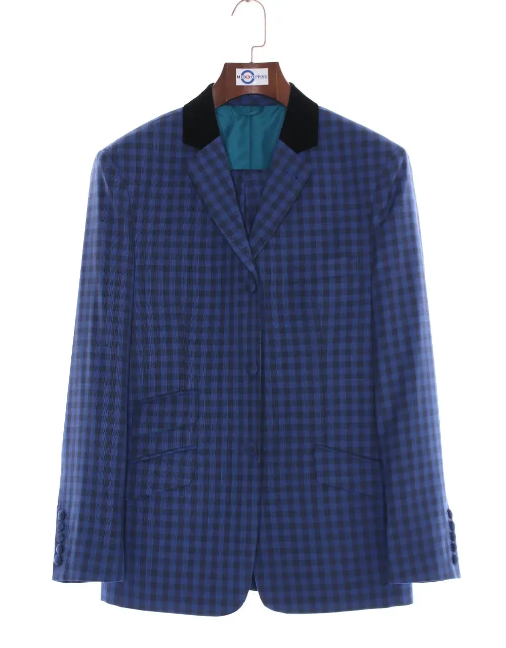 Mod Suit - Blue Gingham Check Suit