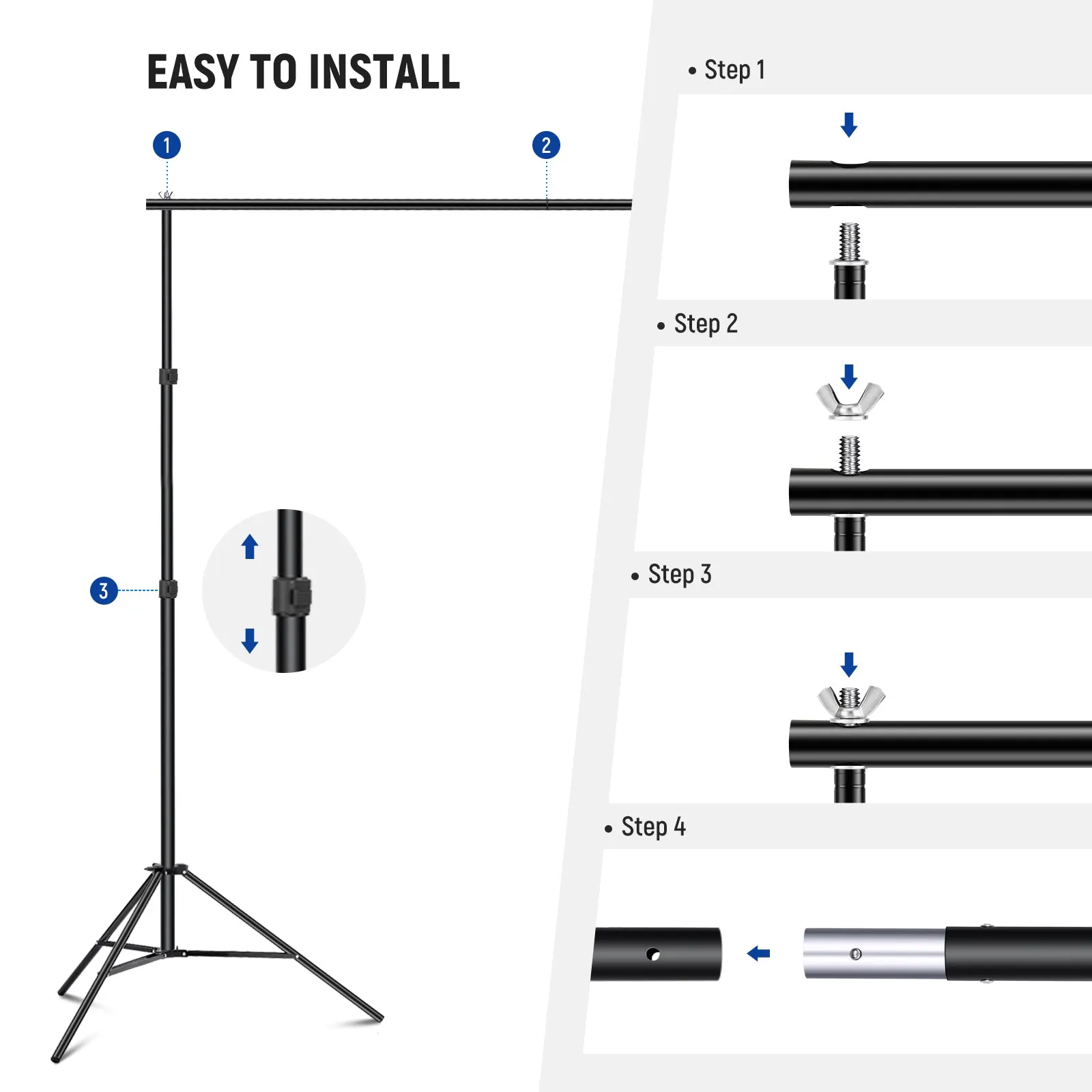 NEEWER 2 x 3M / 7 x10FT Background Support System