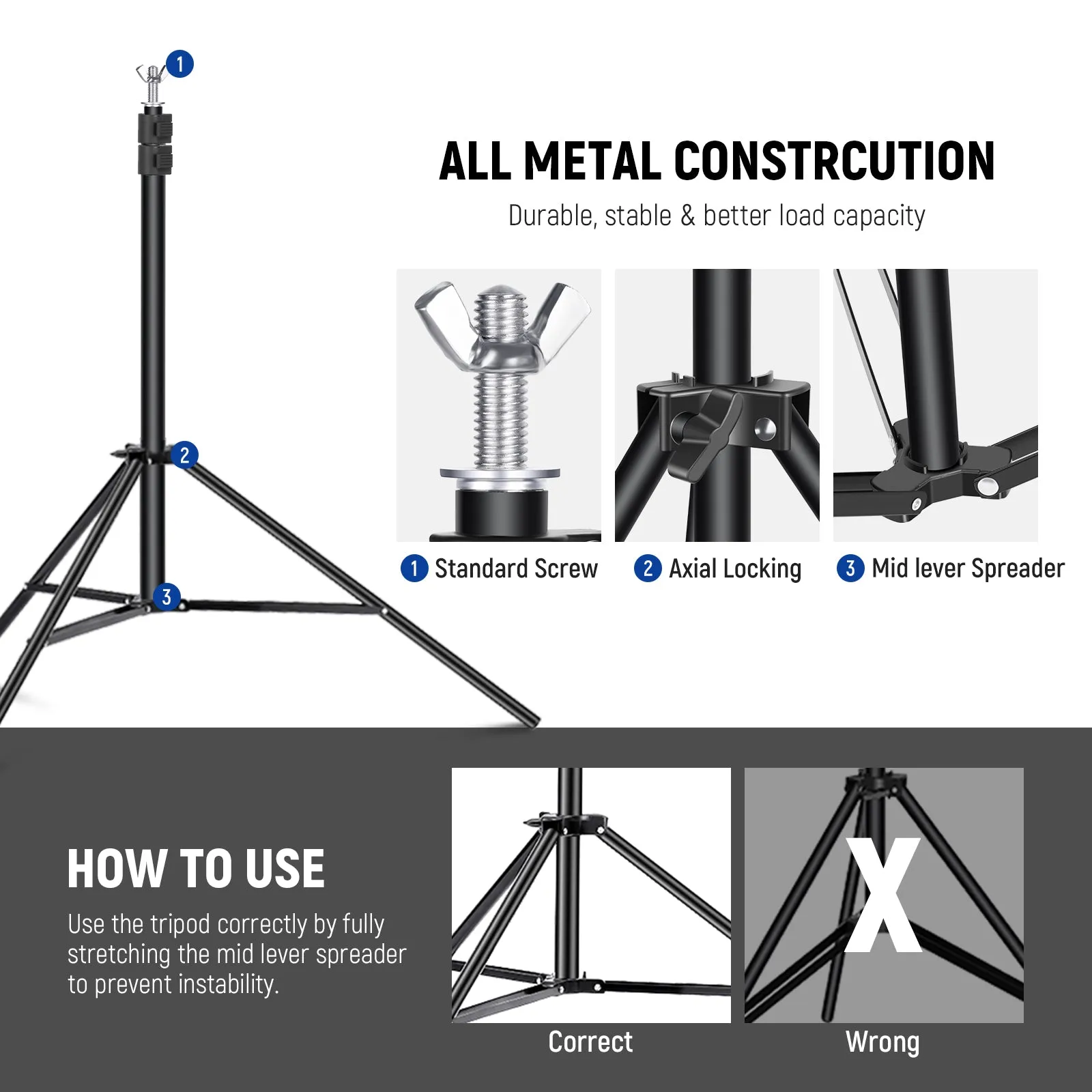 NEEWER 2 x 3M / 7 x10FT Background Support System