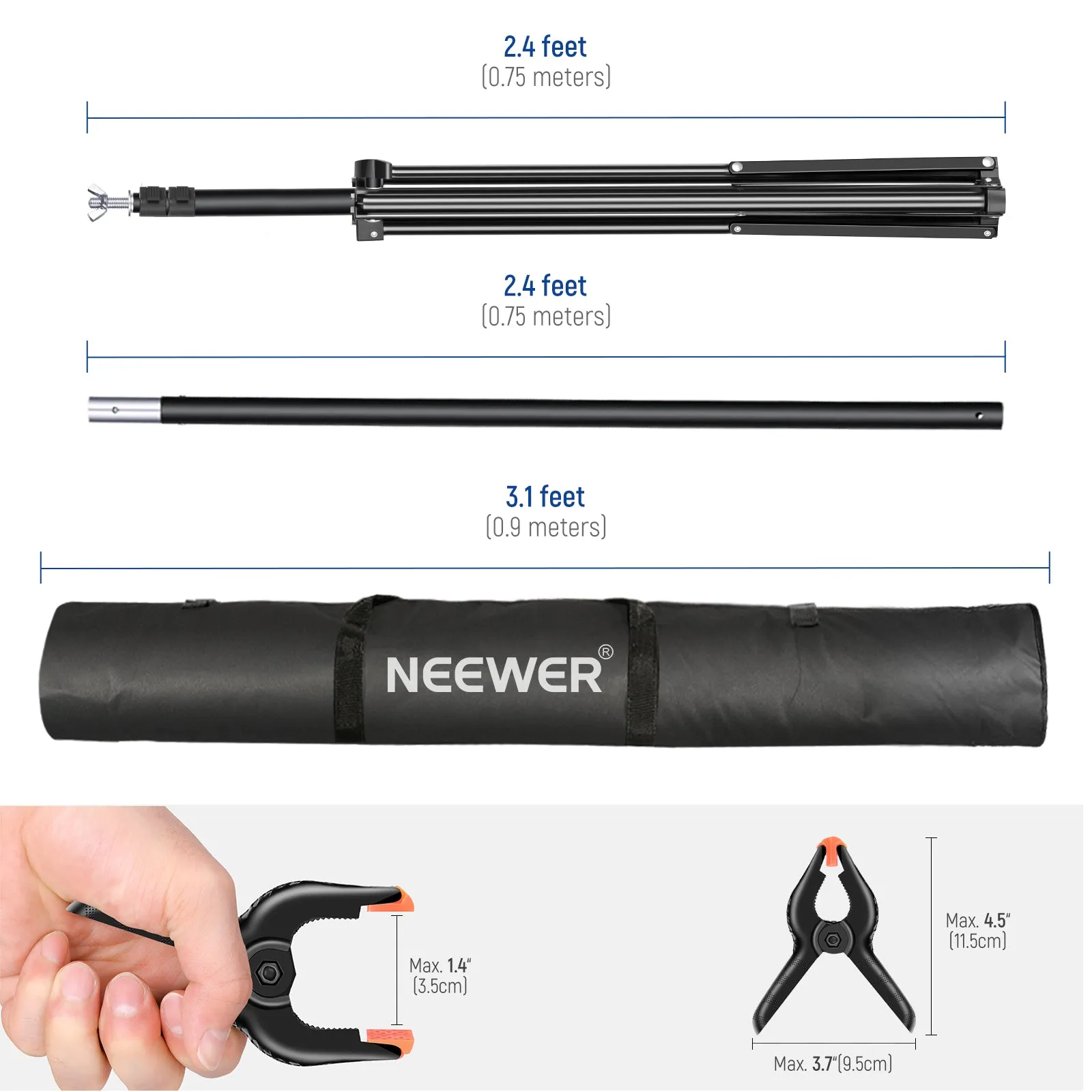 NEEWER 2 x 3M / 7 x10FT Background Support System