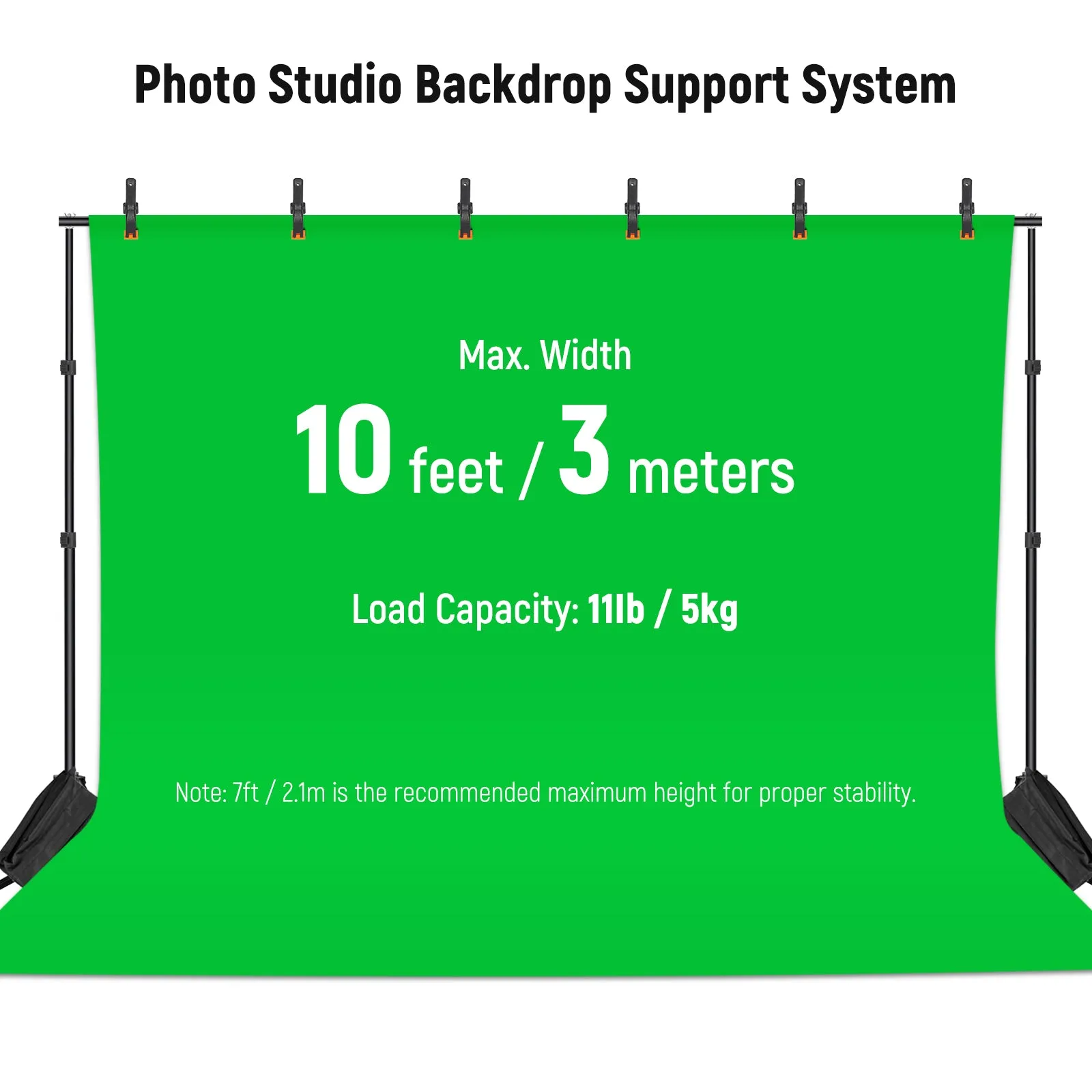 NEEWER 2 x 3M / 7 x10FT Background Support System