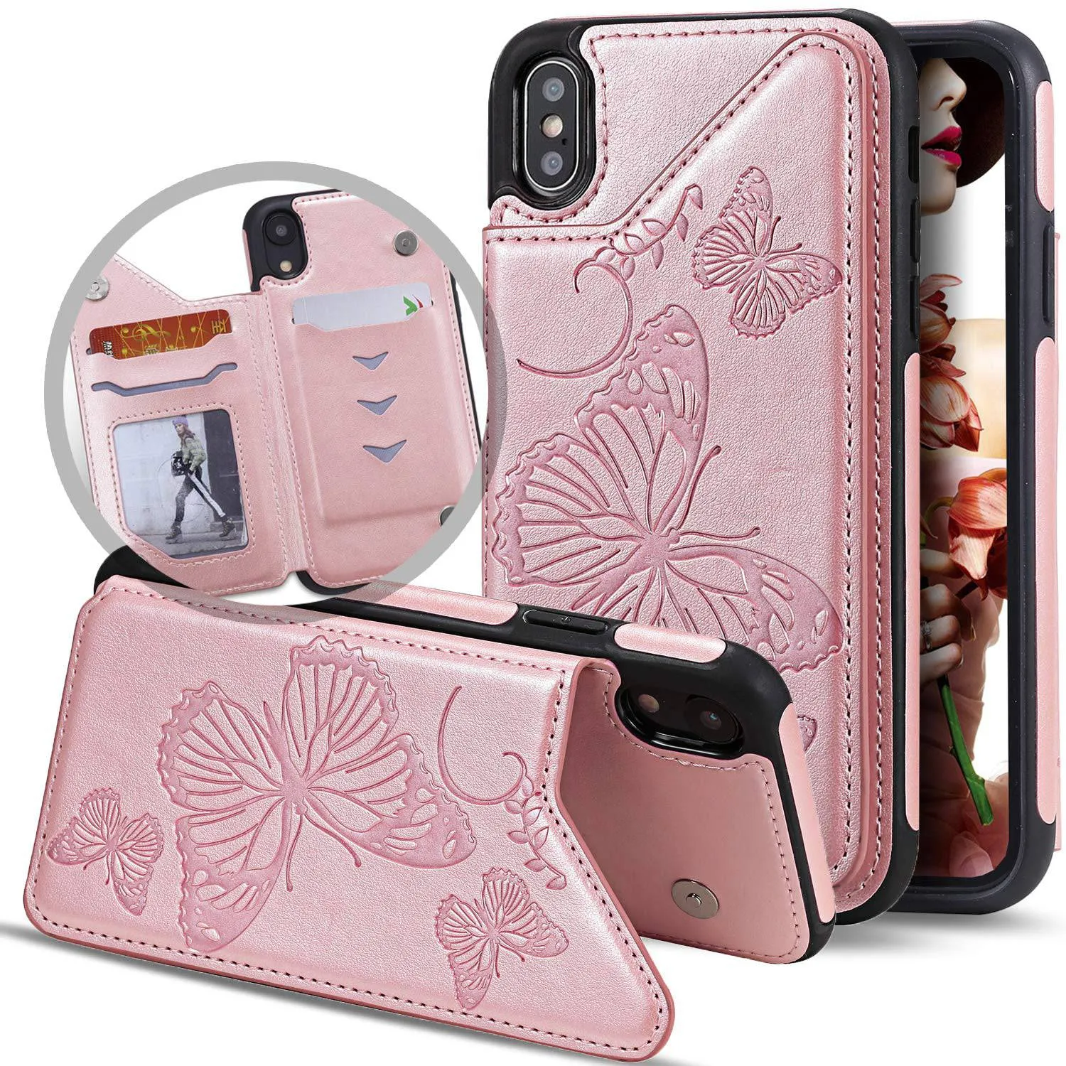 New Luxury Embossing Wallet Cover For iPhone Xs Max-Fast Delivery