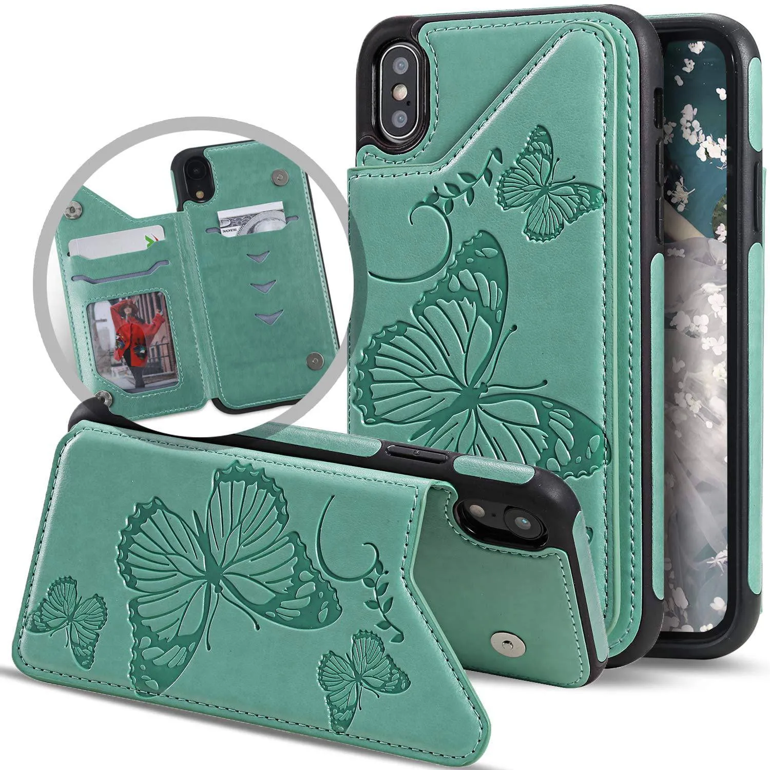 New Luxury Embossing Wallet Cover For iPhone Xs Max-Fast Delivery