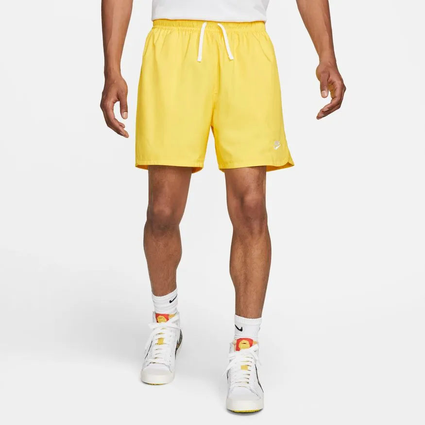 Nike Sportswear Essentials Woven Lined Flow Shorts - Yellow Strike / White