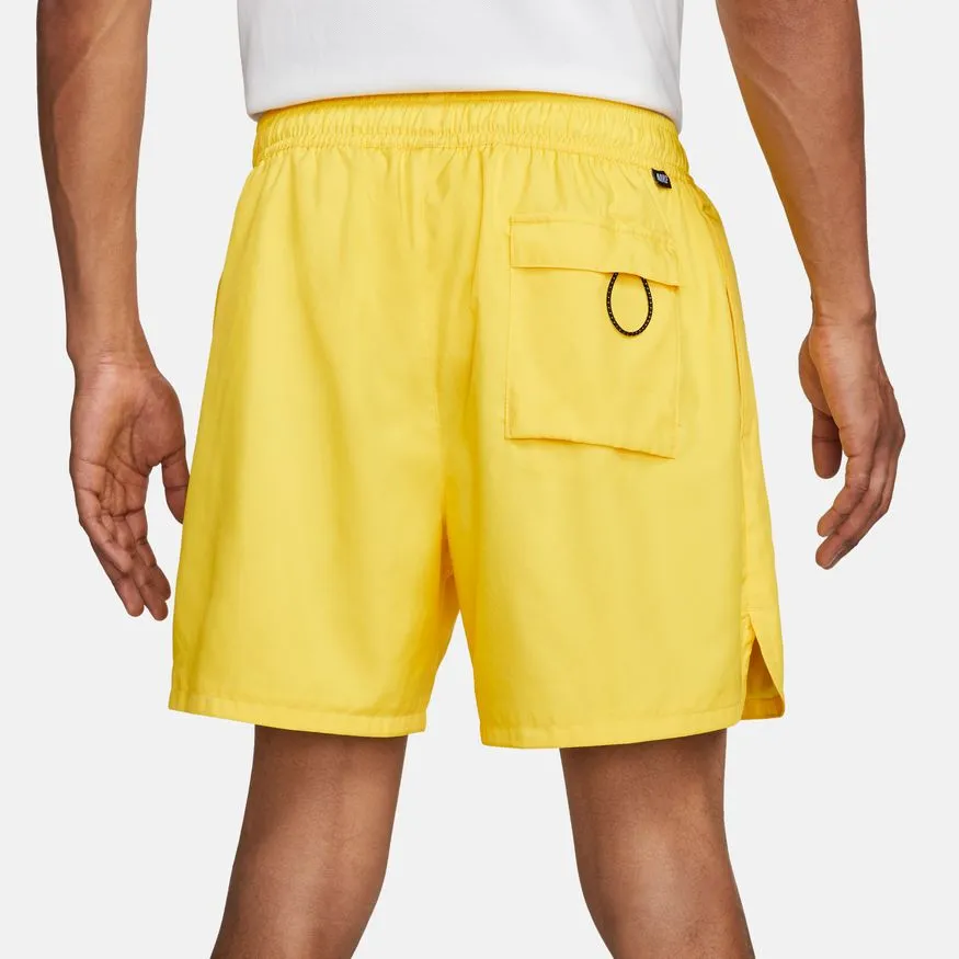 Nike Sportswear Essentials Woven Lined Flow Shorts - Yellow Strike / White