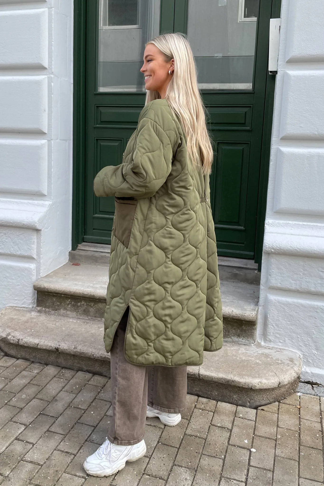 OBJAlison Quilted Jakke - Oliven Grøn