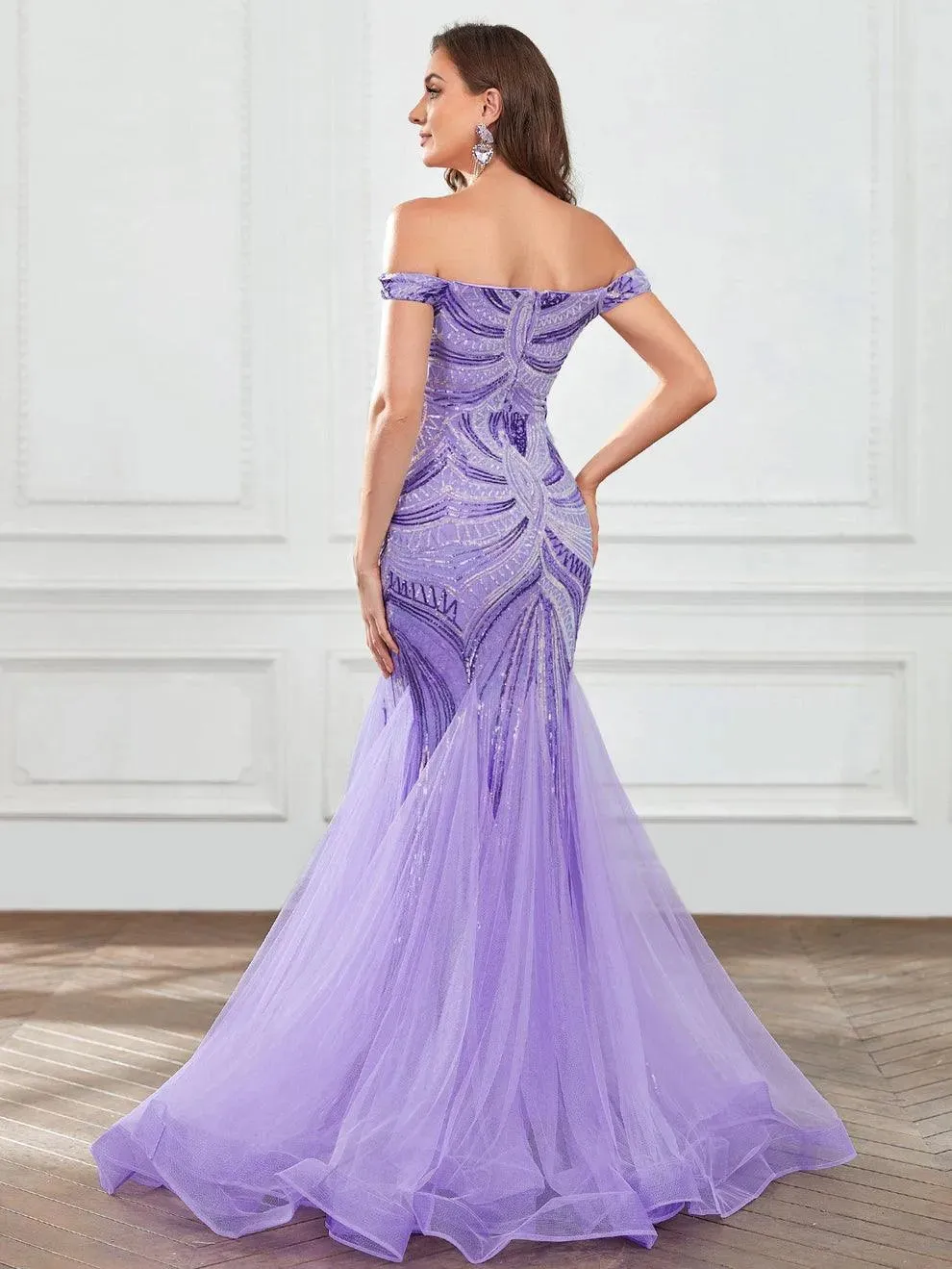 Off Shoulder Sweetheart Neckline Mermaid Prom Dress