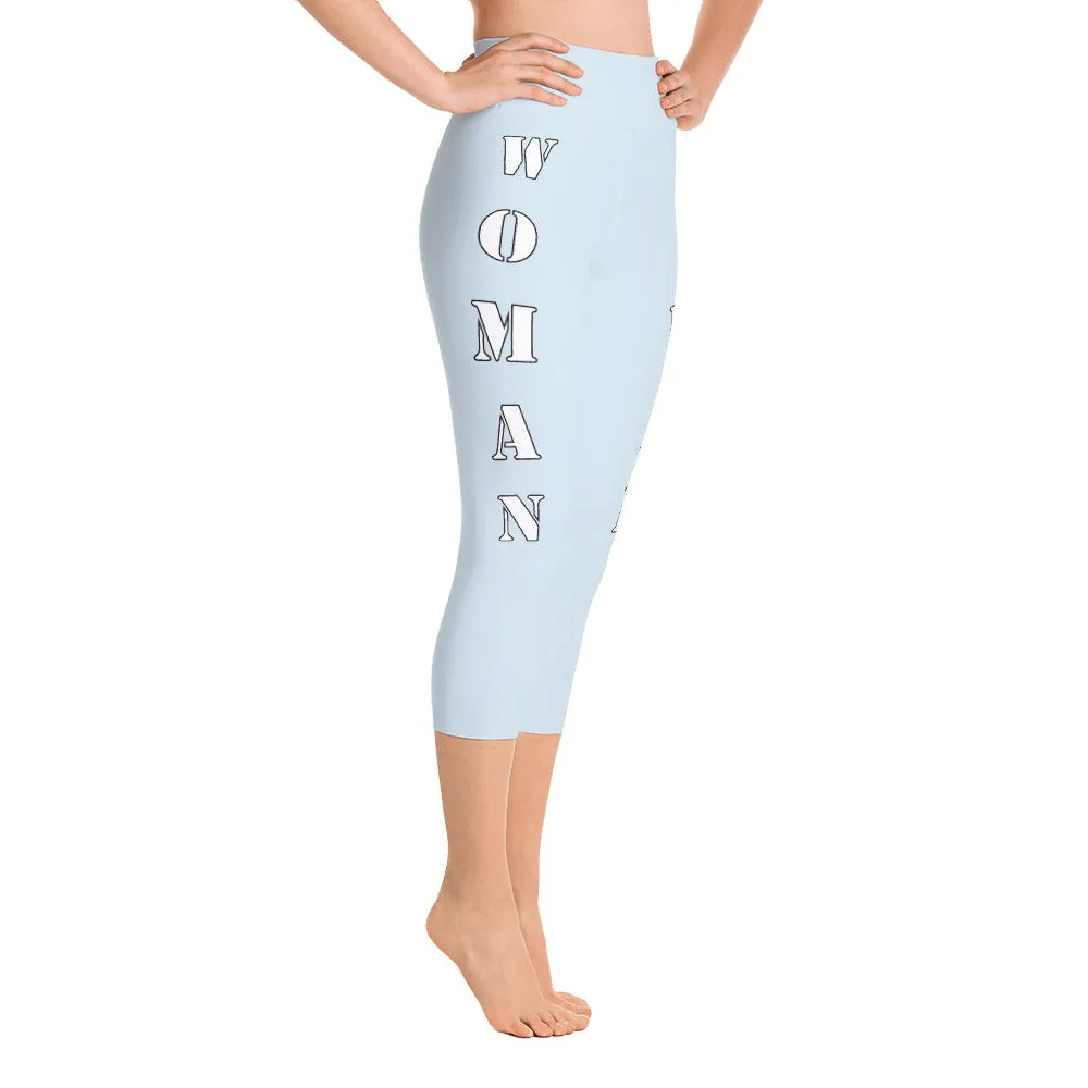 Our best viral leggings light gray woman power white letters