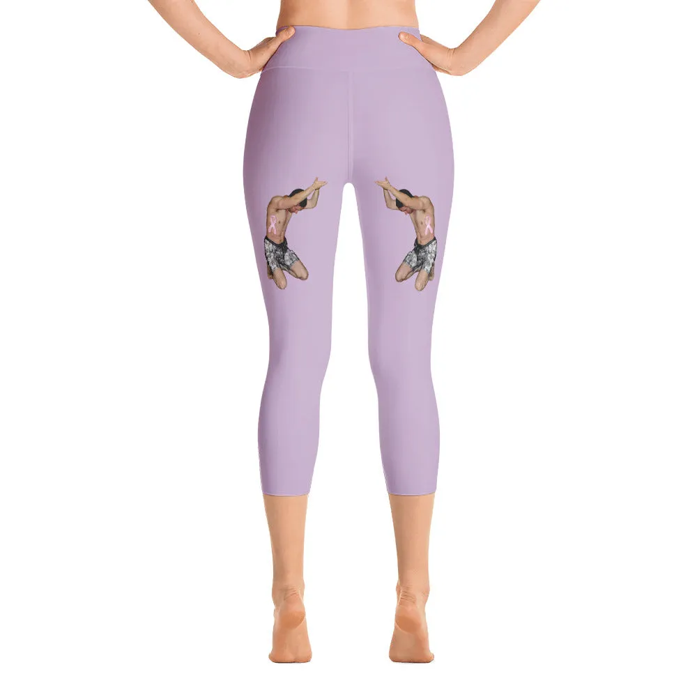 Our best viral leggings pale purple awesome goddess white letters