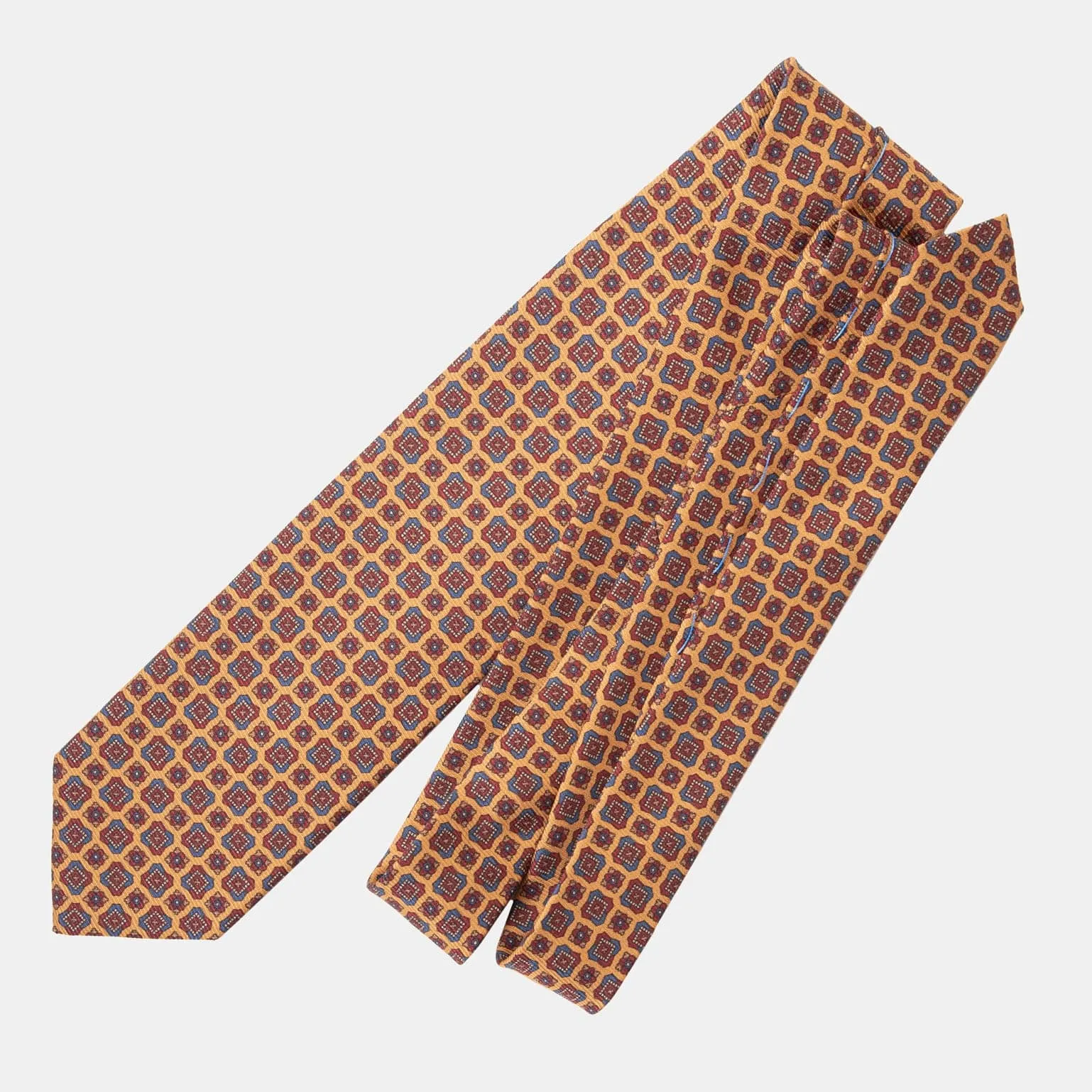 Parma - Printed Madder Silk Tie - Amber Yellow