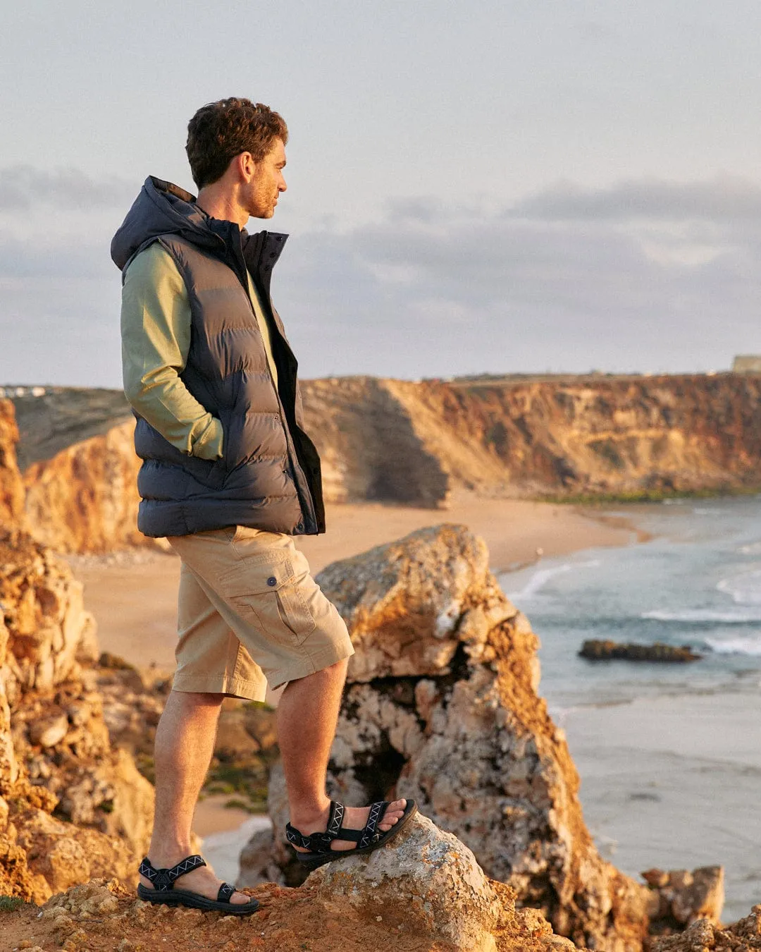 Penwith II - Mens Cargo Shorts - Cream