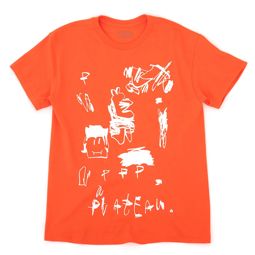 Plateau Scribble T-Shirt (Orange / White)