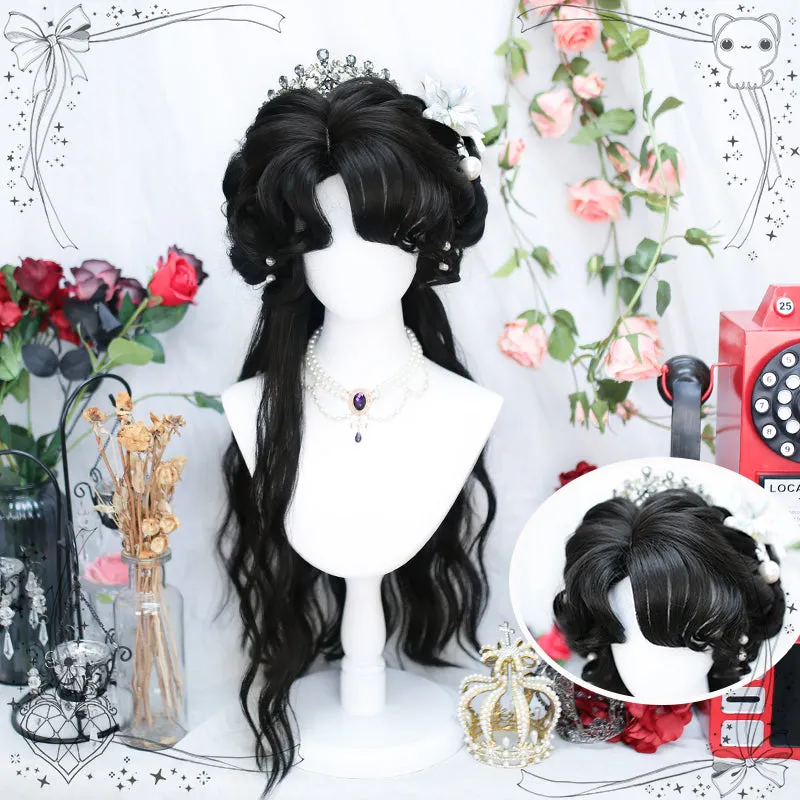 Princess Series Elf Queen Deep Black Lolita Wig ON991