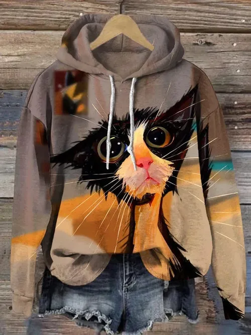 Puppy Graphic Sweatshirt Hoodies For Women