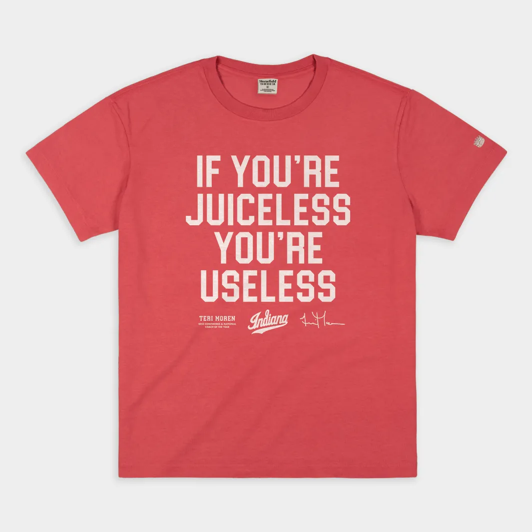 "If You're Juiceless You're Useless" IU Teri Moren Vintage Heavyweight Tee