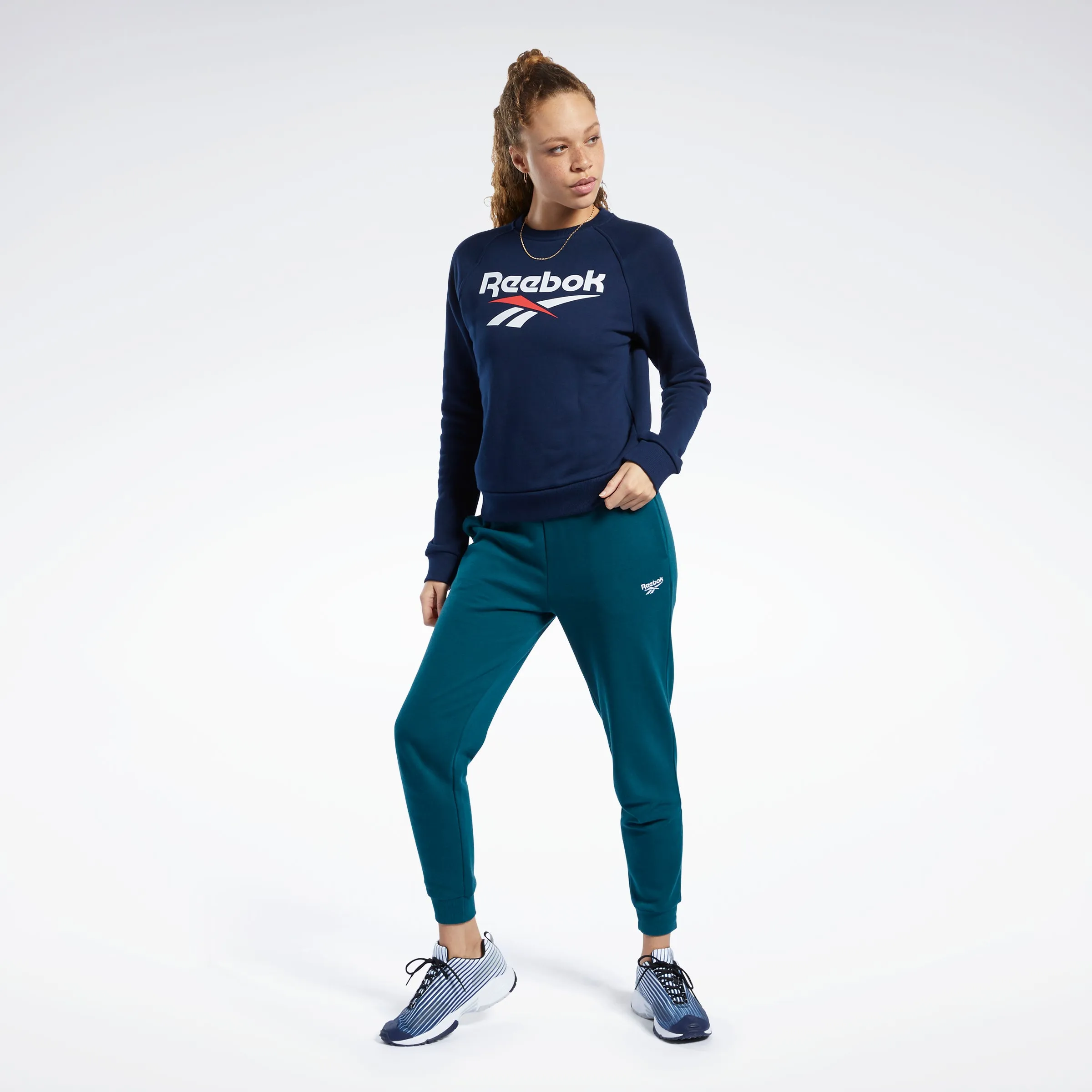 Reebok Apparel Women Classics Vector Crew Sweatshirt Conavy