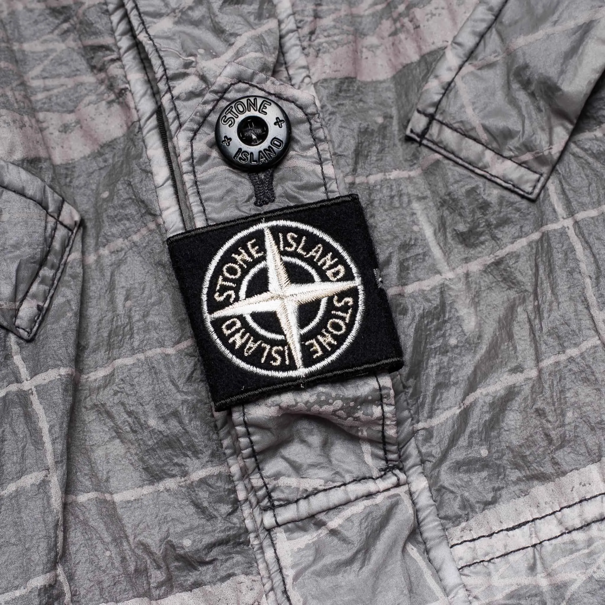 Reflective Grid Parka 741542999 Grey