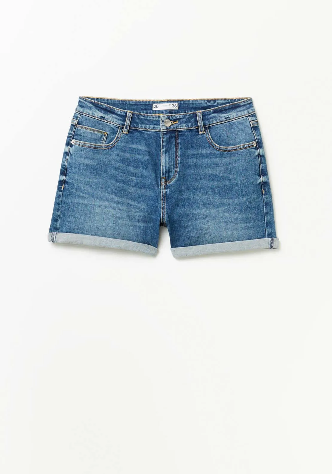 Relaxed-Fit Denim Bermuda Shorts