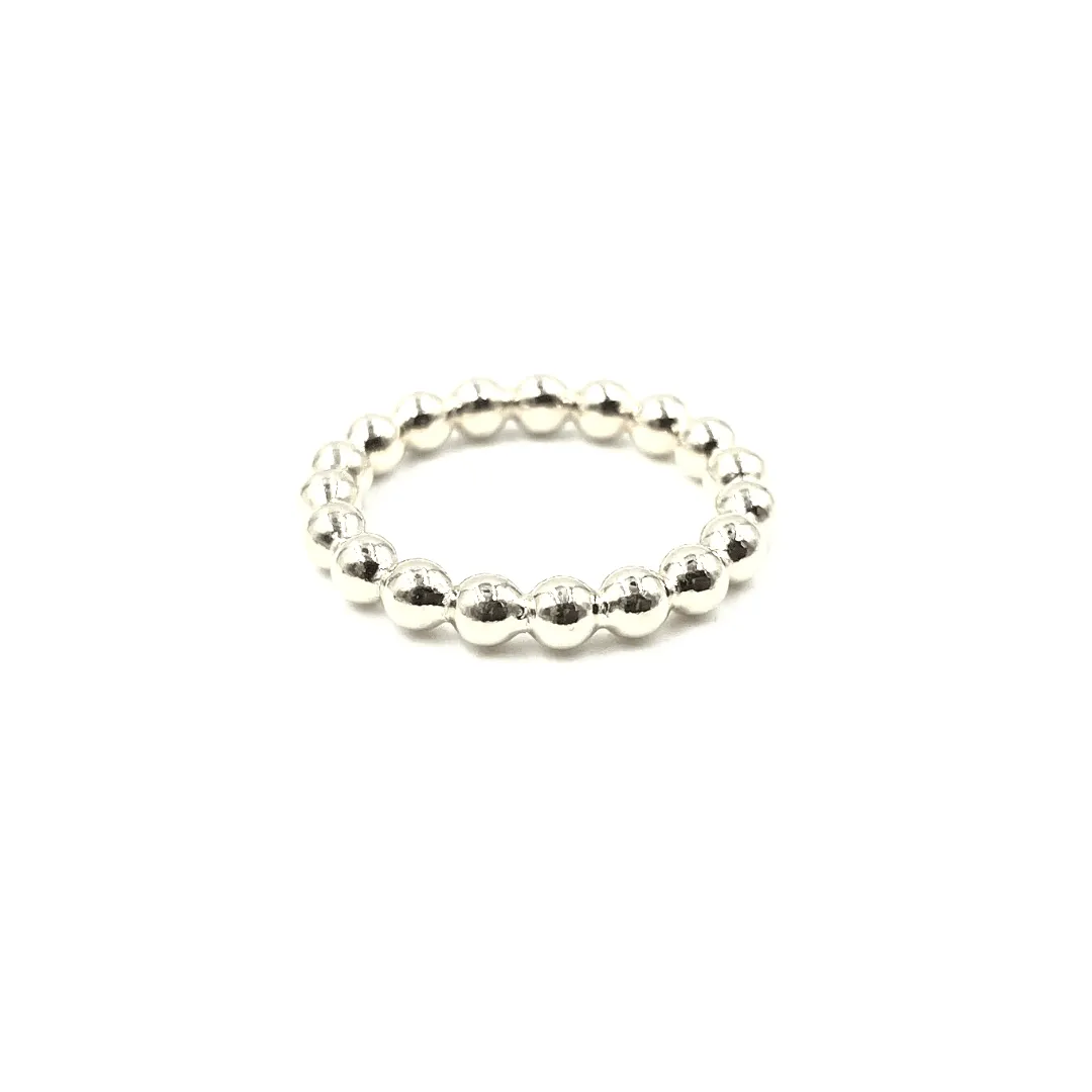 Resort Collection Sterling Large Round Stone Ring - Waterproof!