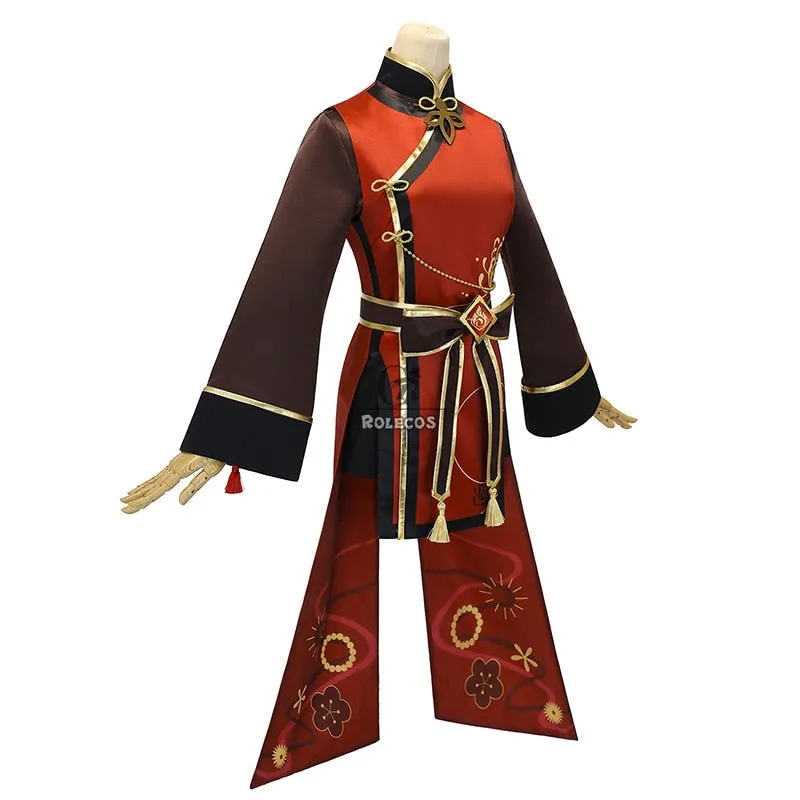 ROLECOS Game Genshin Impact Hutao Cosplay Costume Hu Tao Uniform Cosplay Chinese Style Halloween