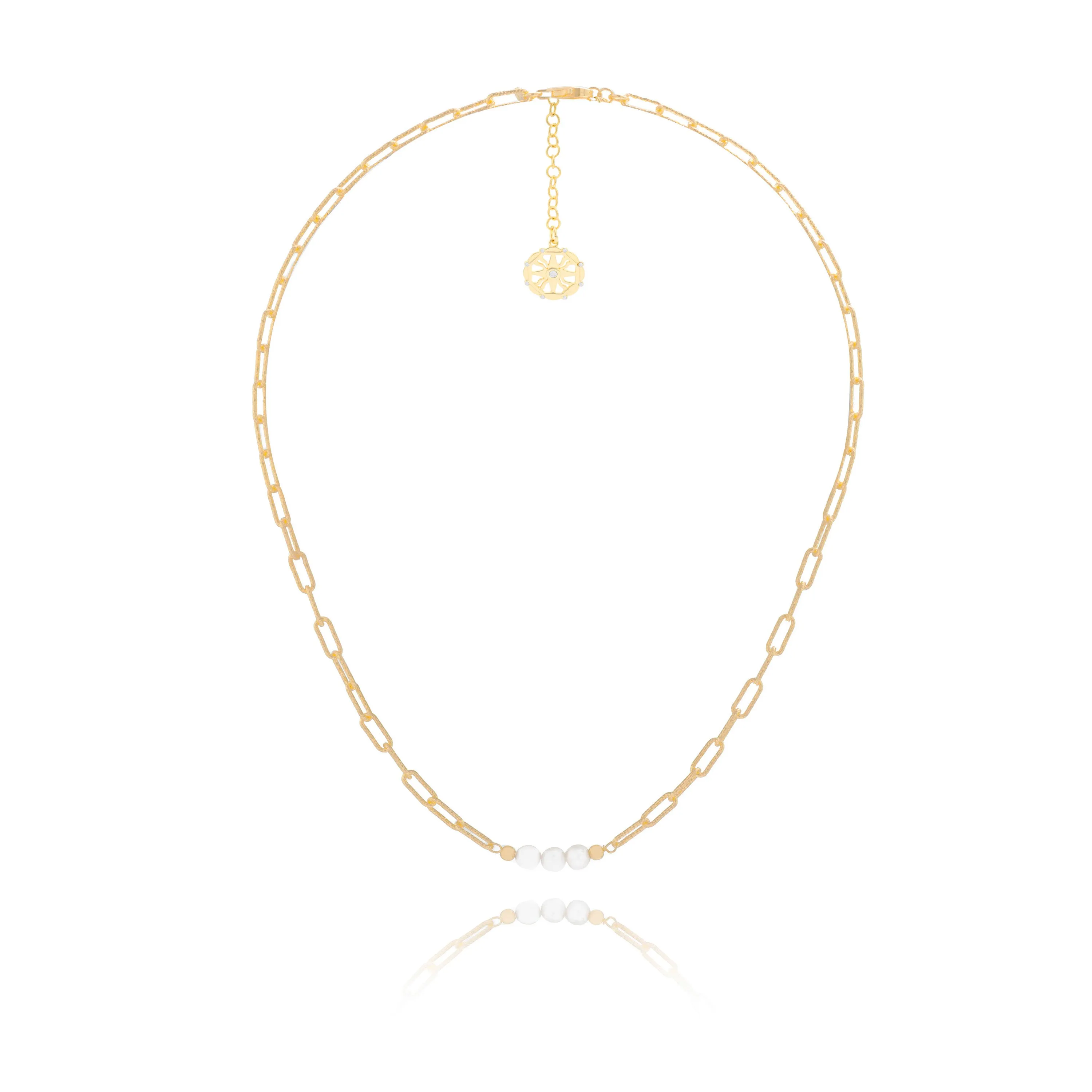 Rosabella Pearl Link Necklace