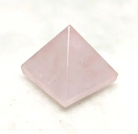 Rose Quartz Crystal Pyramid ~ Rose Quartz Pyramid For Healing, Crystal Grid & Chakra balancing