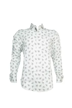 Rossini White LS Pattern Shirt