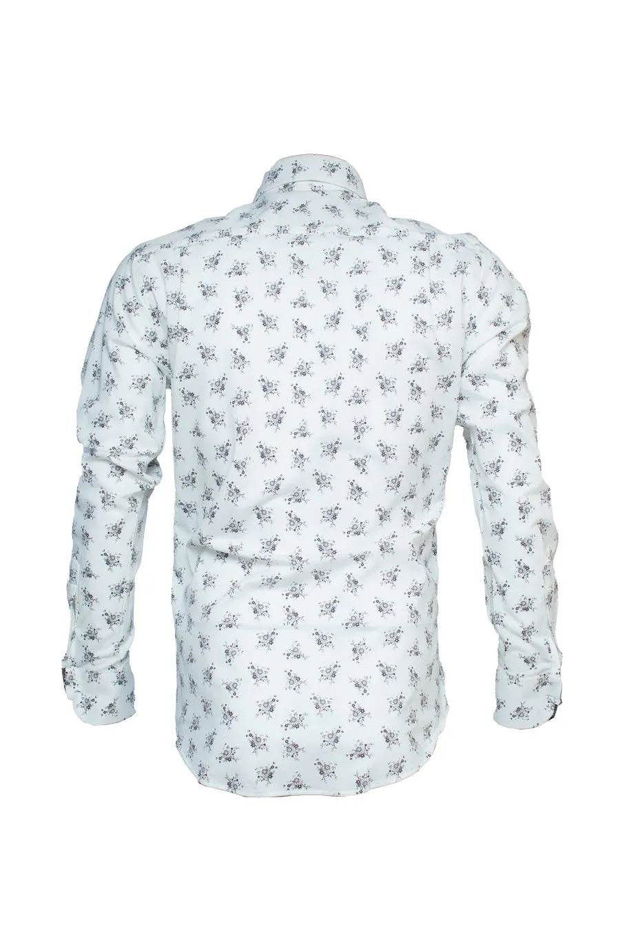 Rossini White LS Pattern Shirt