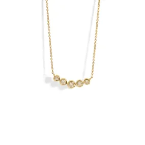 ROUND DIAMOND 14k GOLD NECKLACE