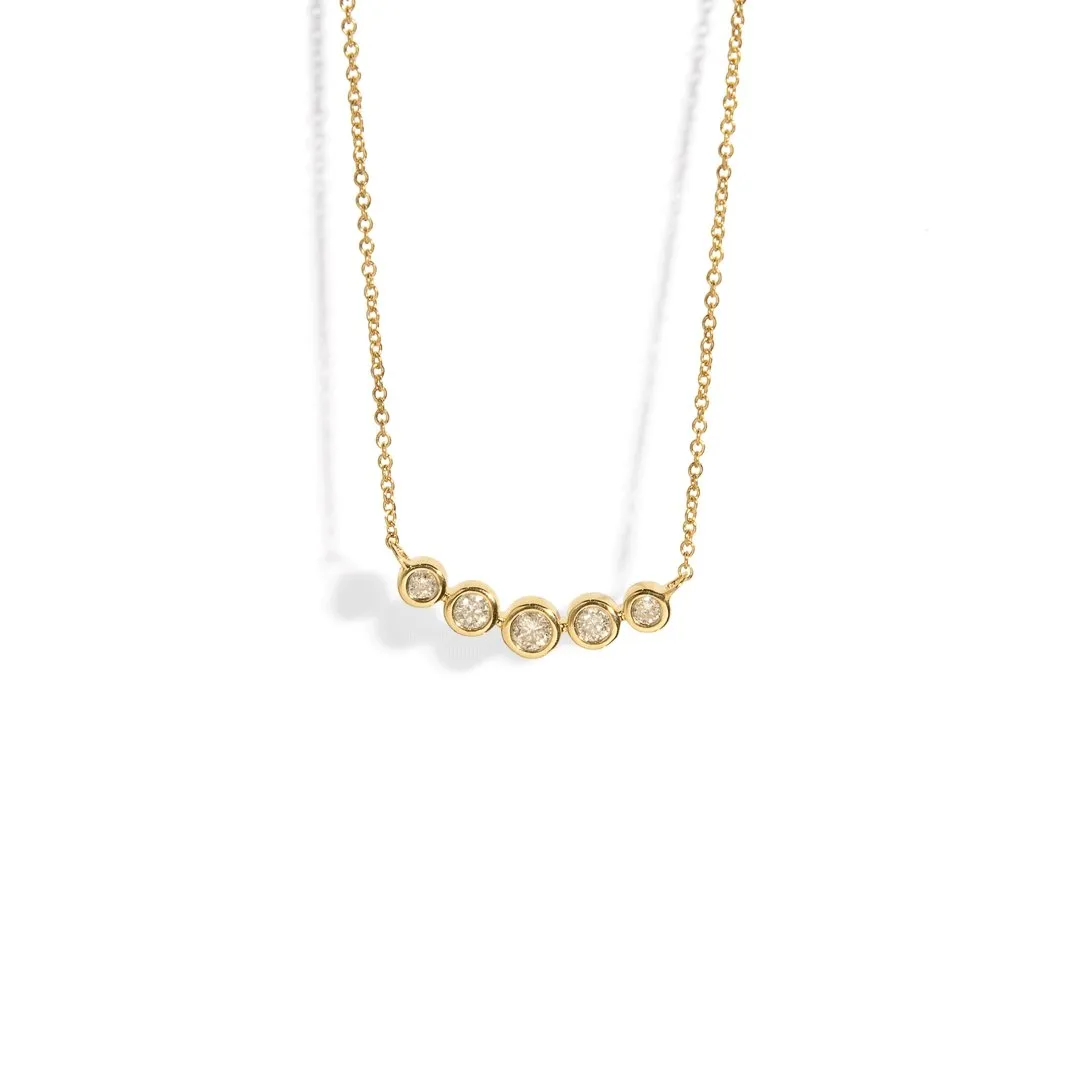 ROUND DIAMOND 14k GOLD NECKLACE