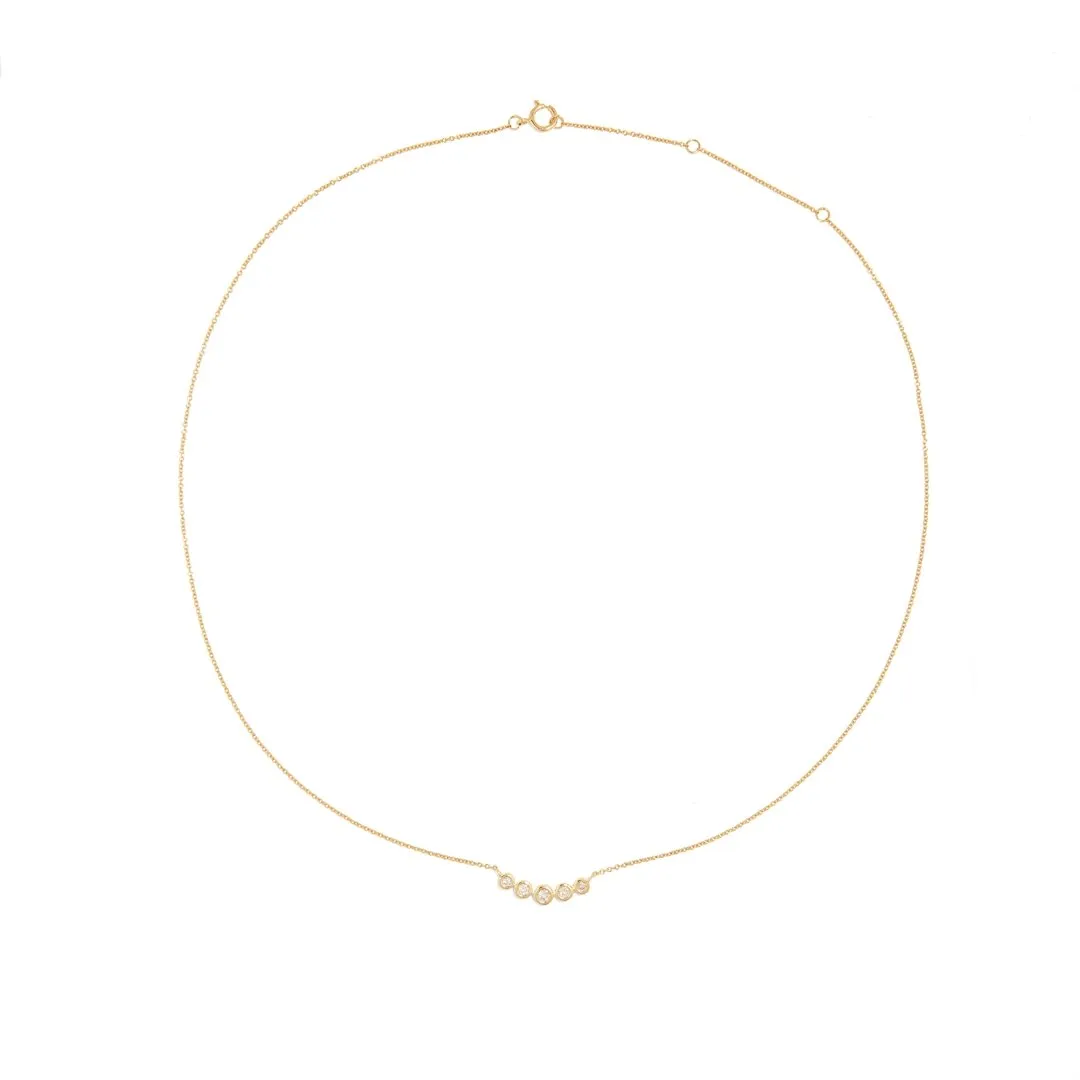 ROUND DIAMOND 14k GOLD NECKLACE