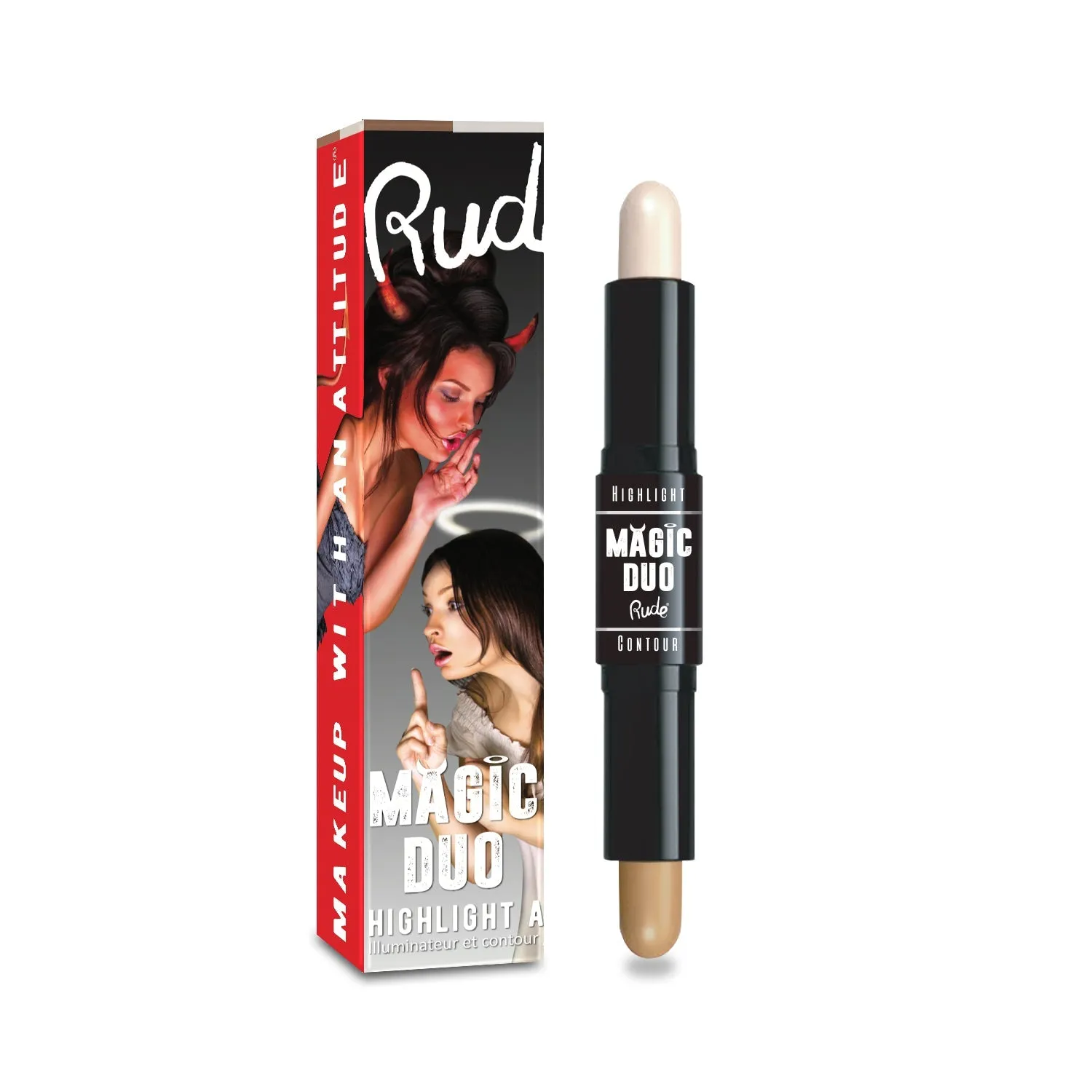 RUDE Magic Duo Iluminador y Contorno Dual