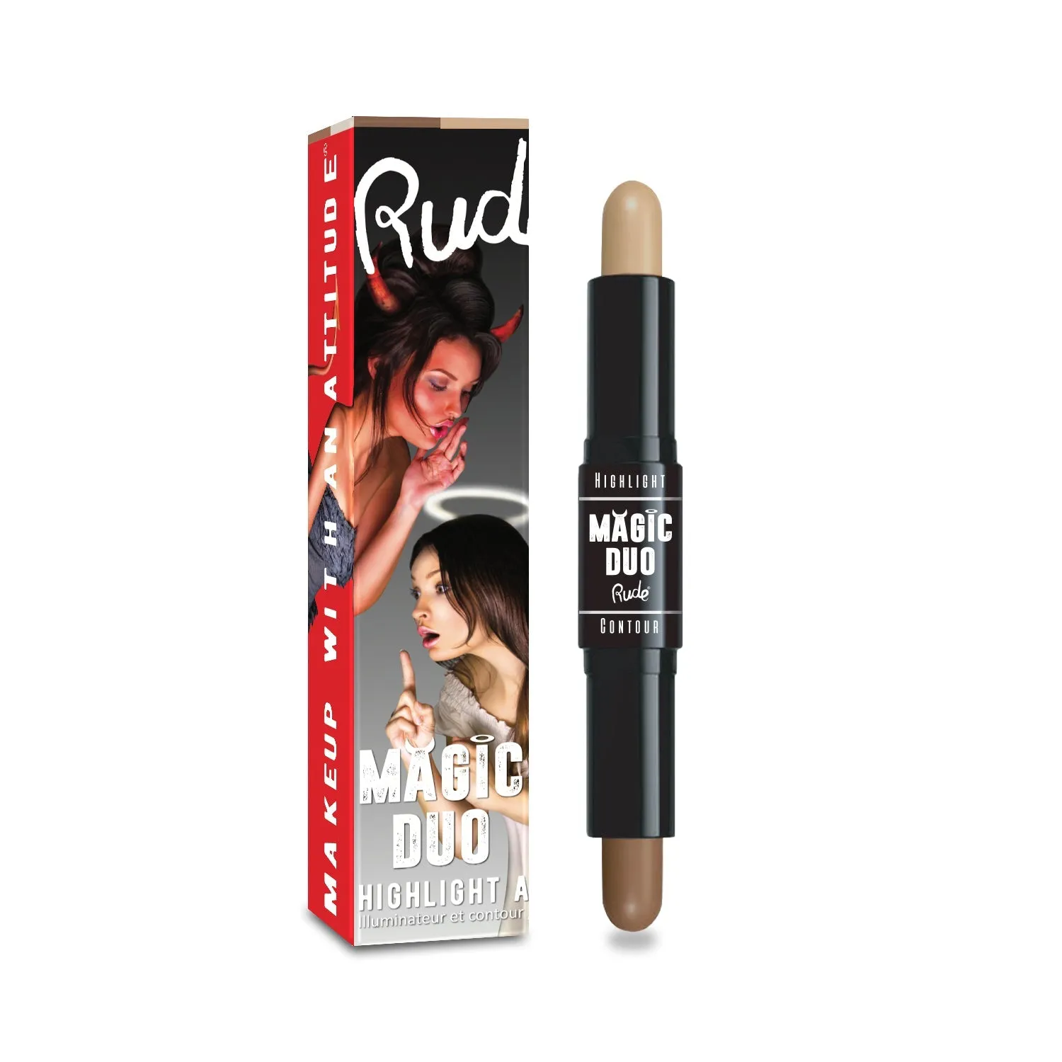 RUDE Magic Duo Iluminador y Contorno Dual